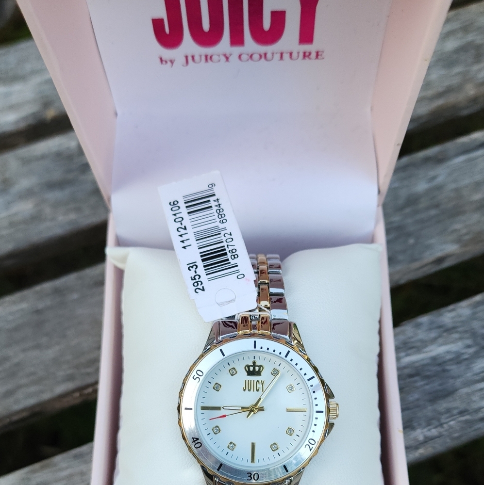 Juicy Couture Silver With Gold Accents Bracelet Watch